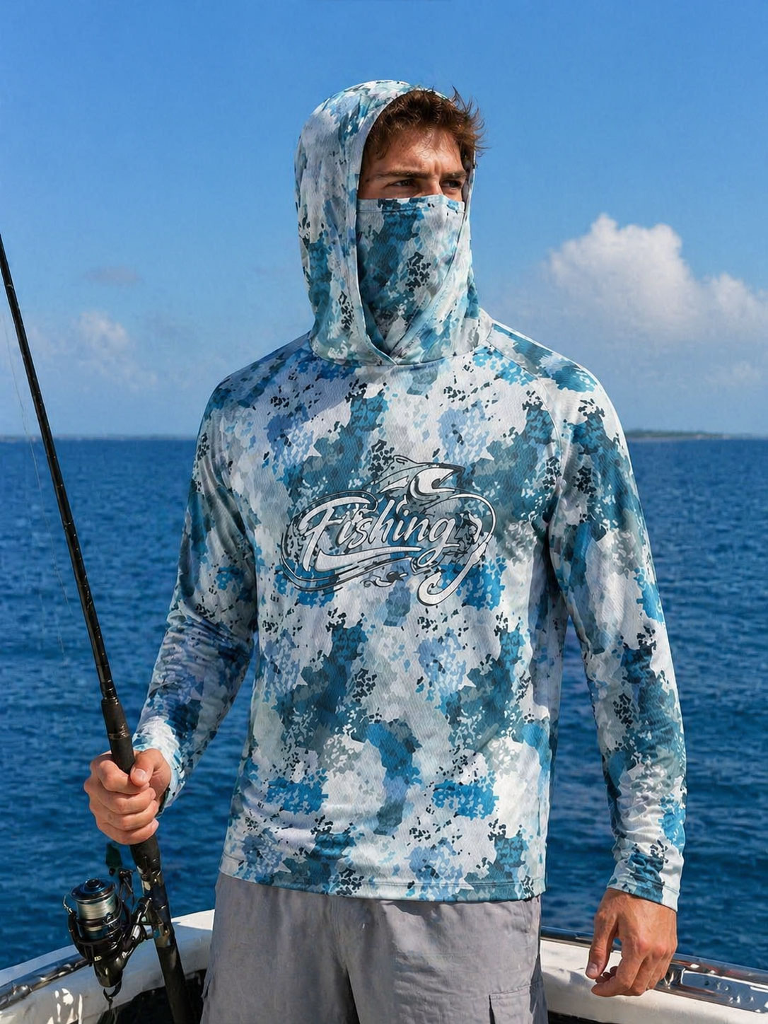 Рыболовная рубашка с капюшоном – обзор и цена Fishing Mask Sun Protection